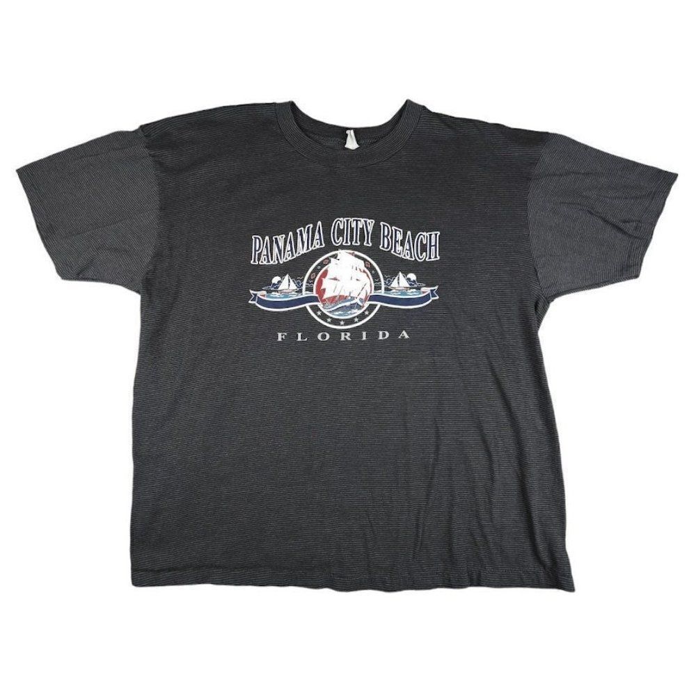 Vintage Panama City Beach Sailing T Shirt Mens Size 2XL 90s Travel Destination